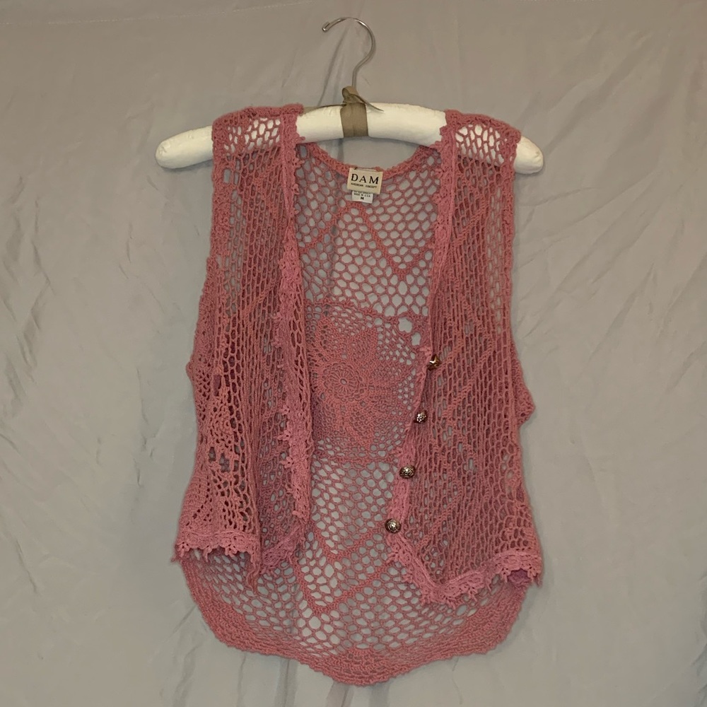 VINTAGE crochet vest